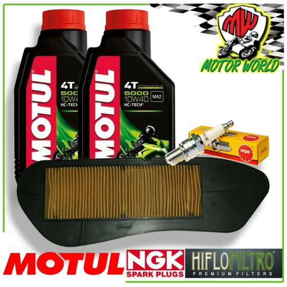 KIT TAGLIANDO OLIO MOTUL 5000 + FILTRI CANDELA YAMAHA YPRA X Max ABS 125 2017