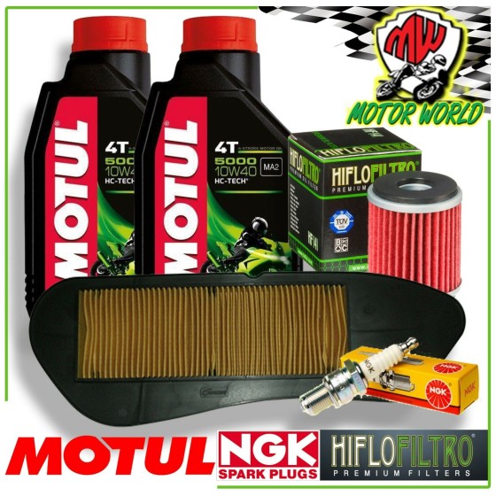 KIT TAGLIANDO OLIO MOTUL 5000 + FILTRI CANDELA YAMAHA YPR X Max 125 2012 2013