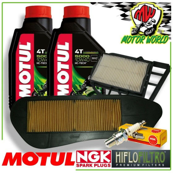 KIT TAGLIANDO OLIO MOTUL 5000 + FILTRI CANDELA YAMAHA YPR X Max 250	2015 2016