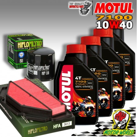 KIT TAGLIANDO OLIO MOTUL 7100 10W40 + FILTRI SUZUKI GSX-S 750 Z 2017 2018