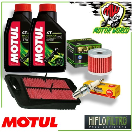 KIT TAGLIANDO OLIO MOTUL 5000 + FILTRI CANDELA SUZUKI AN Burgman 400 2016 2017