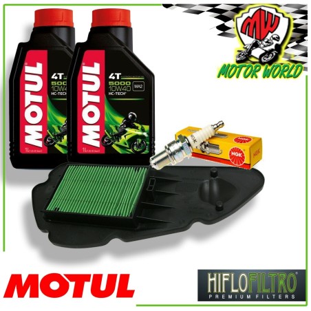 KIT TAGLIANDO OLIO MOTUL 5000 + FILTRO CANDELA HONDA SH IE ABS 150 2015 2016