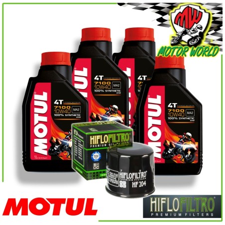 KIT TAGLIANDO MOTUL 7100 10W40 + FILTRO HIFLO HF204 YAMAHA Custom 1300 2016