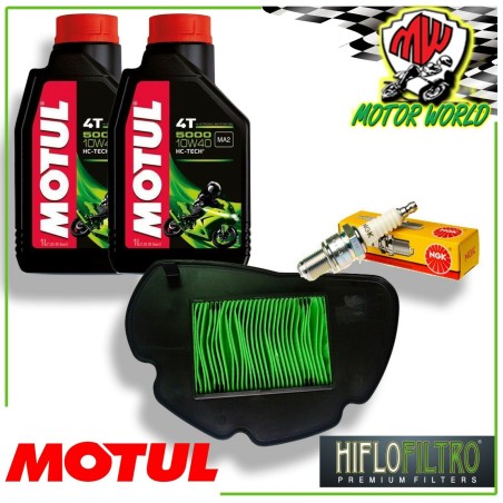 KIT TAGLIANDO OLIO MOTUL 5000 + FILTRI CANDELA HONDA PCX 125 150 2012