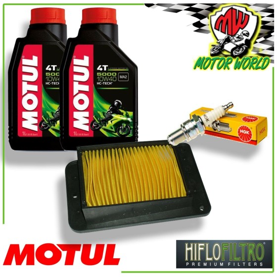 KIT TAGLIANDO OLIO MOTUL 5000 + FILTRI CANDELA PEUGEOT	Tweet RS 4T DD 50 2014