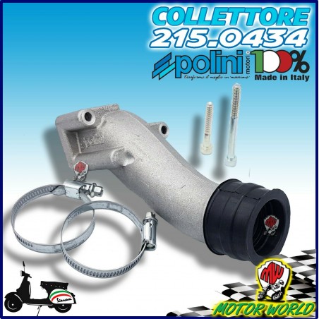 COLLETTORE ASPIRAZIONE POLINI CARBURATORE Ø 28 PWK KEHIN VESPA 125 ET3 PRIMAVERA