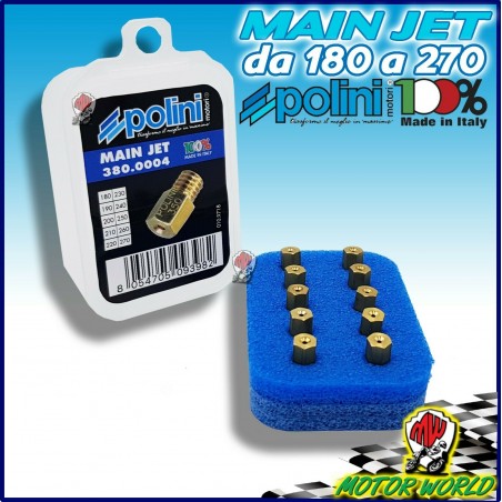 POLINI 380.0004 SET 10 GETTI MASSIMO MIKUNI DAL 180 AL 270 (increm.10)