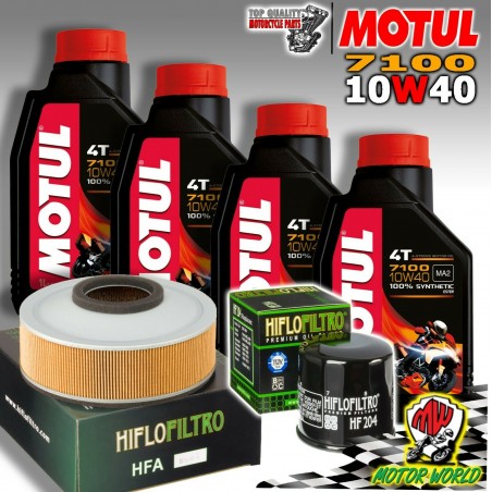 KIT TAGLIANDO OLIO MOTUL 7100 10W40 + FILTRI KAWASAKI VN 800 Drifter 2005 2006