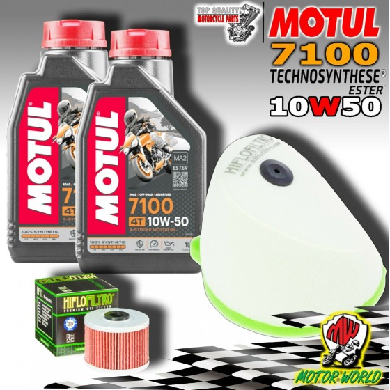 KIT TAGLIANDO 2 LT MOTUL 7100 10W50 + FILTRO ARIA OLIO KAWASAKI KX 450 F 2015