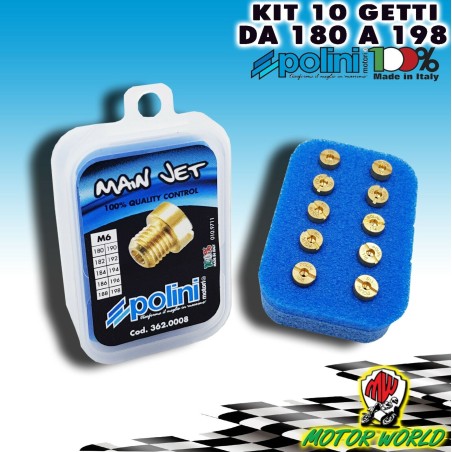 KIT GETTI DEL MASSIMO DELL'ORTO 10 PEZZI DA 180 A 198