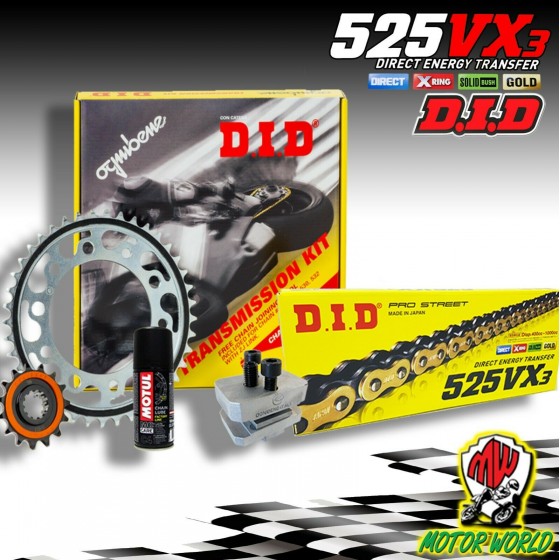 KIT TRASMISSIONE CATENA DID CORONA PIGNONE TRIUMPH 800 TIGER 2014 2015 2016