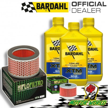 TAGLIANDO 3L BARDAHL XTM 10W40 + FILTRI HIFLO HONDA NX DOMINATOR 650 2002