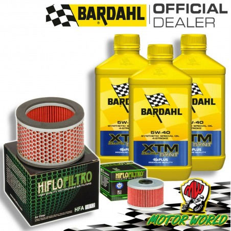 TAGLIANDO 3L BARDAHL XTM 5W40 + FILTRI HIFLO HONDA NX DOMINATOR 650 2002