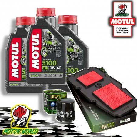 TAGLIANDO 3L MOTUL 5100 10W40 + FILTRI HIFLO HONDA XL 650 V TRANSALP 2007