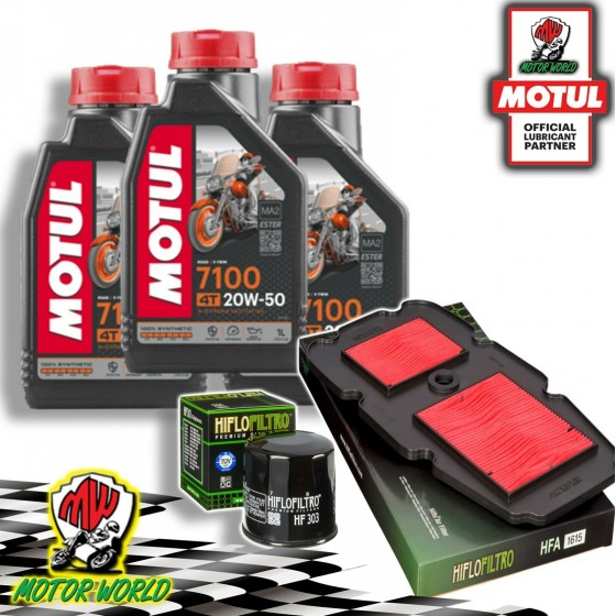 TAGLIANDO 3L MOTUL 7100 20W50 + FILTRI HIFLO HONDA XL 650 V TRANSALP 2007