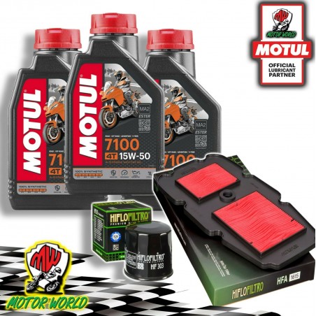 TAGLIANDO 3L MOTUL 7100 15W50 + FILTRI HIFLO HONDA XL 650 V TRANSALP 2007