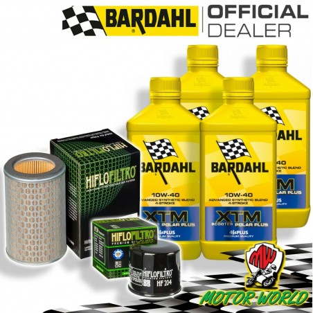 TAGLIANDO 4L BARDAHL XTM 10W40 + FILTRI HIFLO HONDA CB 600 F HORNET 2005 2006