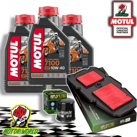 TAGLIANDO 3L MOTUL 7100 10W40 + FILTRI HIFLO HONDA XL 650 V TRANSALP 2007