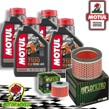 TAGLIANDO 4L MOTUL 7100 10W40 + FILTRI HIFLO HONDA NX 650 DOMINATOR 2002