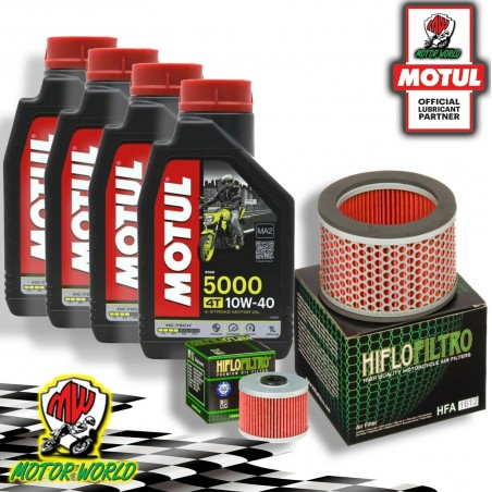 TAGLIANDO 4L MOTUL 5000 10W40 + FILTRI HIFLO HONDA NX 650 DOMINATOR 2002