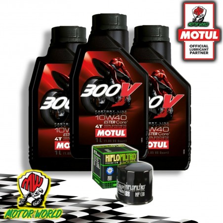 TAGLIANDO RACING 3L MOTUL 300V 10W40 + FILTRO Suzuki King Quad AXi 500 2009 2010