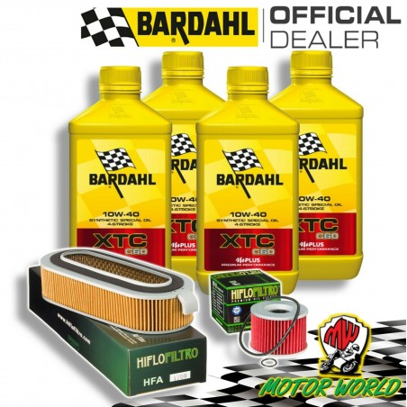 TAGLIANDO 4L BARDAHL XTC 10W40 + FILTRI HIFLO HONDA CB 1100 1982 1983