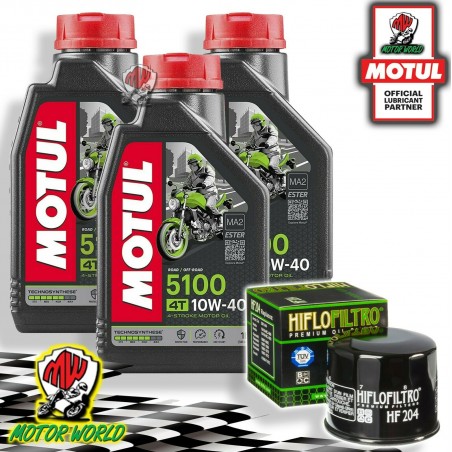 TAGLIANDO 3L MOTUL 5100 10W40 + FILTRO OLIO HF204 Yamaha XP 530  TMAX 2019