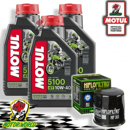 TAGLIANDO 3L MOTUL 5100 10W40 + FILTRO OLIO HONDA VT 750 Deluxe 2002 2003