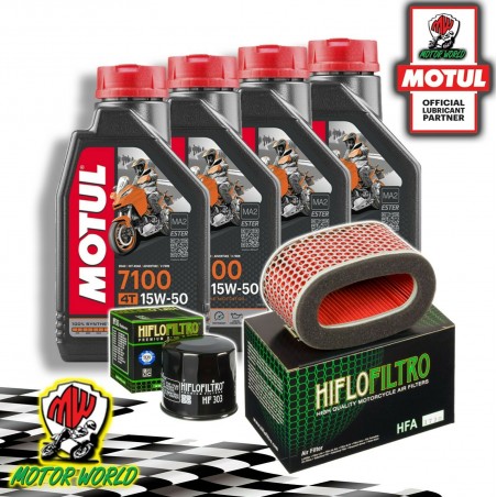 TAGLIANDO 4L MOTUL 7100 15W50 + FILTRI HIFLO HONDA VT 750 Shadow Spirit 2007