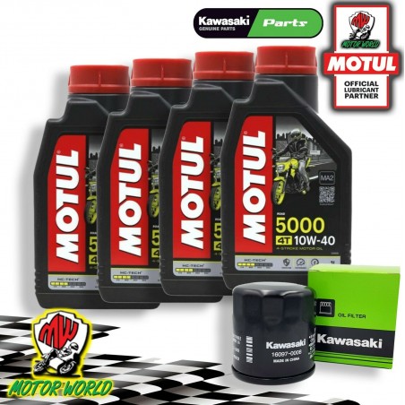 KIT TAGLIANDO MOTUL 5000 10W40 + FILTRO OLIO ORIGINALE KAWASAKI Z 650 2021