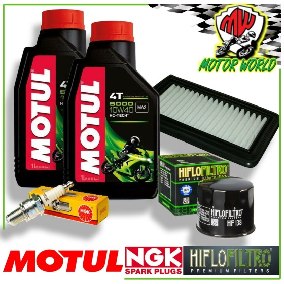 KIT TAGLIANDO OLIO MOTUL 5100 + FILTRI E CANDELA SUZUKI AN Burgman 650 2015