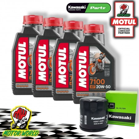 KIT TAGLIANDO MOTUL 7100 20W50+ FILTRO OLIO KAWASAKI  KRT 800 Teryx4 / LE / Camo