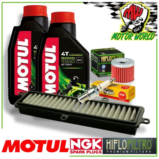 KIT TAGLIANDO OLIO MOTUL 5000 + FILTRI CANDELA SUZUKI UH Burgman 200 2013 2014