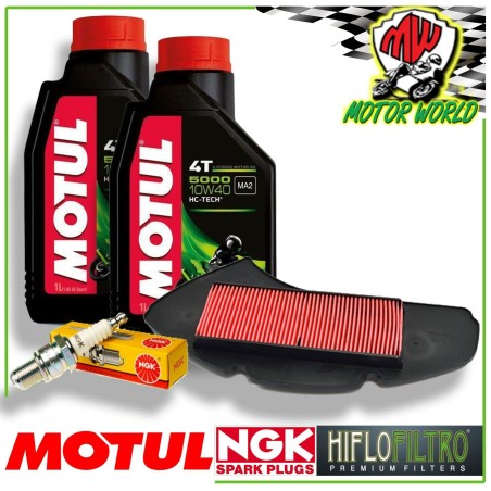 KIT TAGLIANDO OLIO MOTUL 5000 + FILTRI CANDELA YAMAHA N MAX GPDA 125 2015 2017