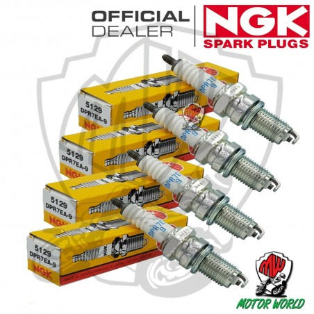 KIT 4 CANDELE  SPARK PLUG NGK DPR7EA-9  YAMAHA XVZ 1300 A Royal Star 1997 IN POI