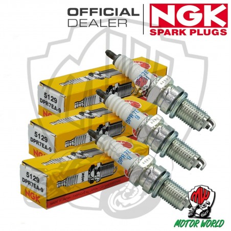 KIT 3 CANDELE  SPARK PLUG NGK DPR7EA-9 TRIUMPH Rocket 2300 III Touring