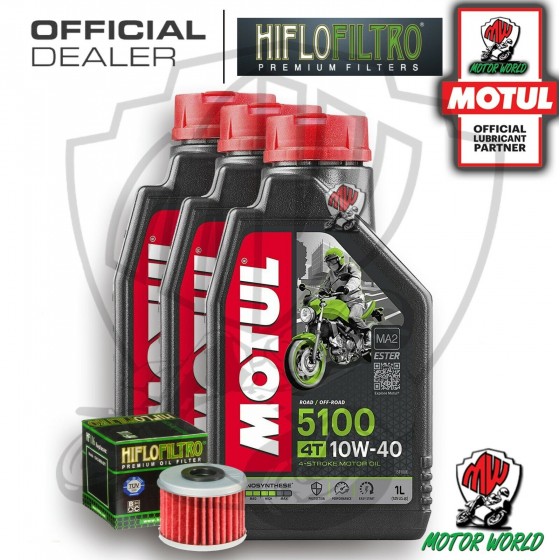 KIT TAGLIANDO 3 LT OLIO MOTUL 5100 10W40 FILTRO Polaris 325 Ranger ETX 2016