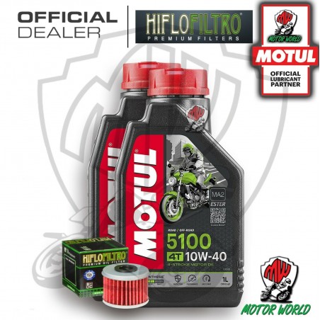 KIT TAGLIANDO 2 LT OLIO MOTUL 5100 10W40 FILTRO Honda CRF 450 XRL 2015 2016