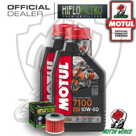 KIT TAGLIANDO 2 LT OLIO MOTUL 7100 10W60 FILTRO Polaris 325 Ranger ETX 2016 