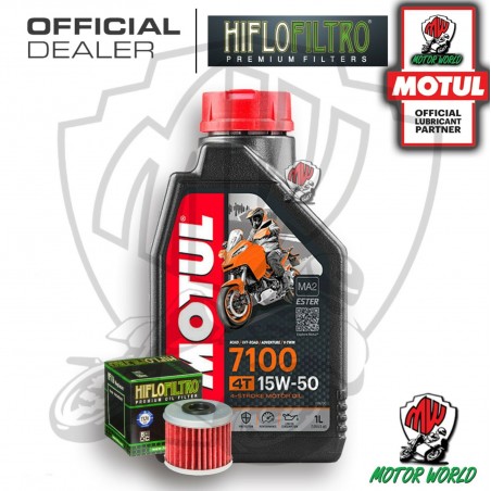 KIT TAGLIANDO 1 LT OLIO MOTUL 7100 15W50 FILTRO Polaris 325 Ranger ETX 2016