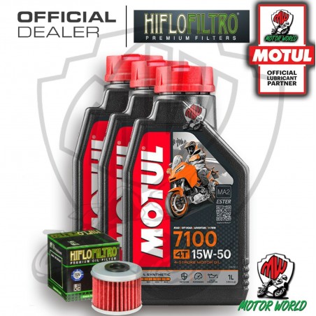 KIT TAGLIANDO 3 LT OLIO MOTUL 7100 15W50 FILTRO Polaris 325 Ranger ETX 2016