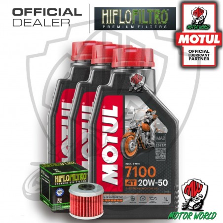 KIT TAGLIANDO 3 LT OLIO MOTUL 7100 20W50 FILTRO  Polaris 325 Ranger ETX 2016