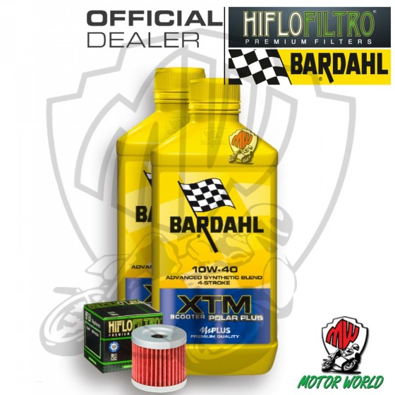 KIT TAGLIANDO 2 LITRI OLIO BARDAHL XTM 10W40 FILTRO HIFLO HF131