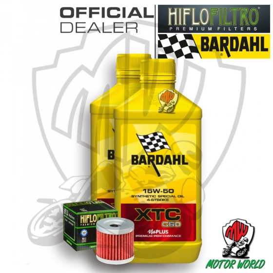 KIT TAGLIANDO 2 LITRI OLIO BARDAHL XTC C60 15W50 FILTRO Suzuki  AN 400 Z Burgman