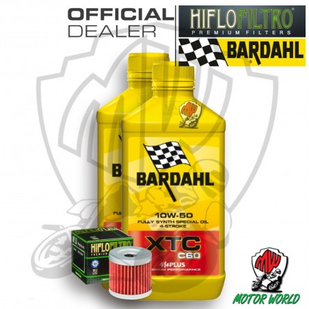 KIT TAGLIANDO 2 LITRI OLIO BARDAHL XTC C60 10W50 FILTRO Suzuki  AN 400 Z Burgman