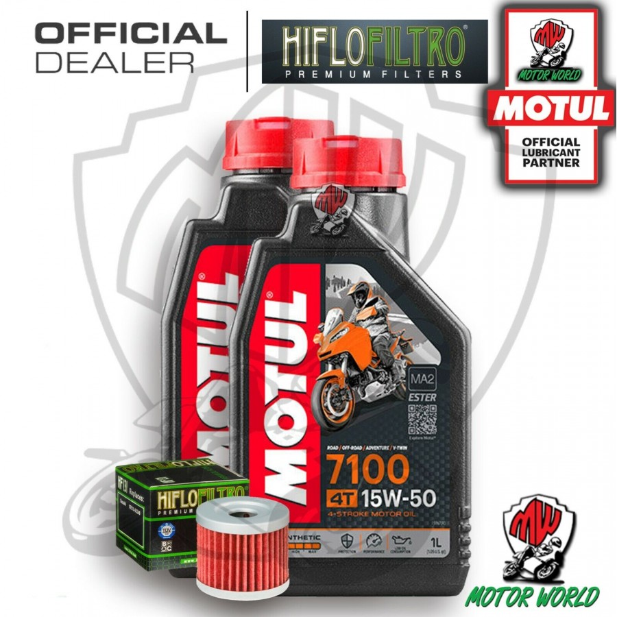 4 LT LITRI OLIO MOTUL 7100 15W50 MOTO SCOOTER SINTETICO 100% ESTER MA2  TAGLIANDO