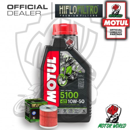 KIT TAGLIANDO 1 LITRO OLIO MOTUL 5100 10W50 FILTRO Suzuki AN 400 Burgman 2006