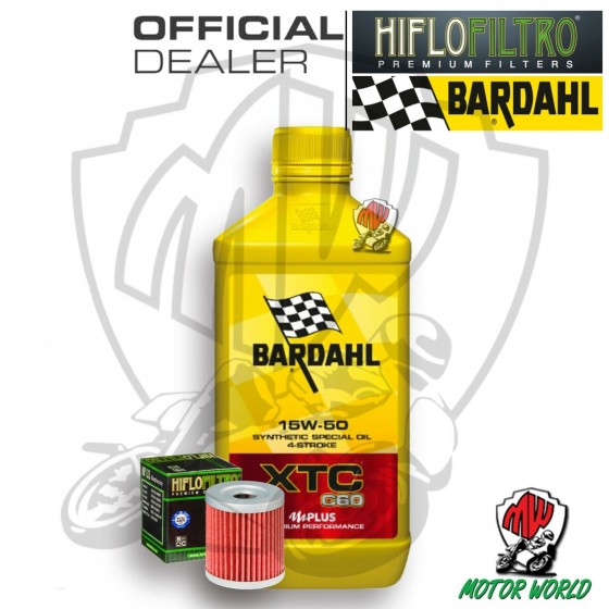 KIT TAGLIANDO 1 LITRO OLIO BARDAHL XTC C60 15W50 FILTRO DR 200 SE-T 2014