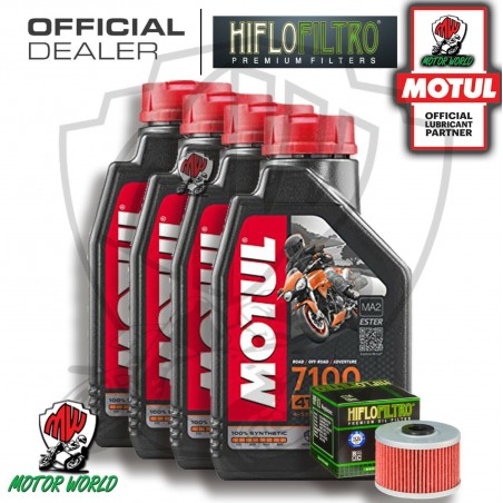 KIT TAGLIANDO 4 LITRI OLIO MOTUL 7100 10W50 FILTRO   Kawasaki KLX 450 R 2020