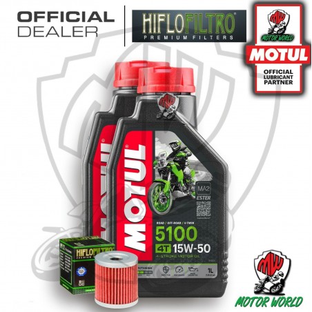 KIT TAGLIANDO 2 LITRI OLIO MOTUL 5100 15W50 FILTRO Suzuki AN 400 Burgman 2006